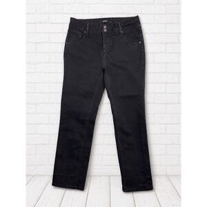 Hudson Los Angeles Black Straight Leg Flap Pocket Jeans Size 12 H0524-01
